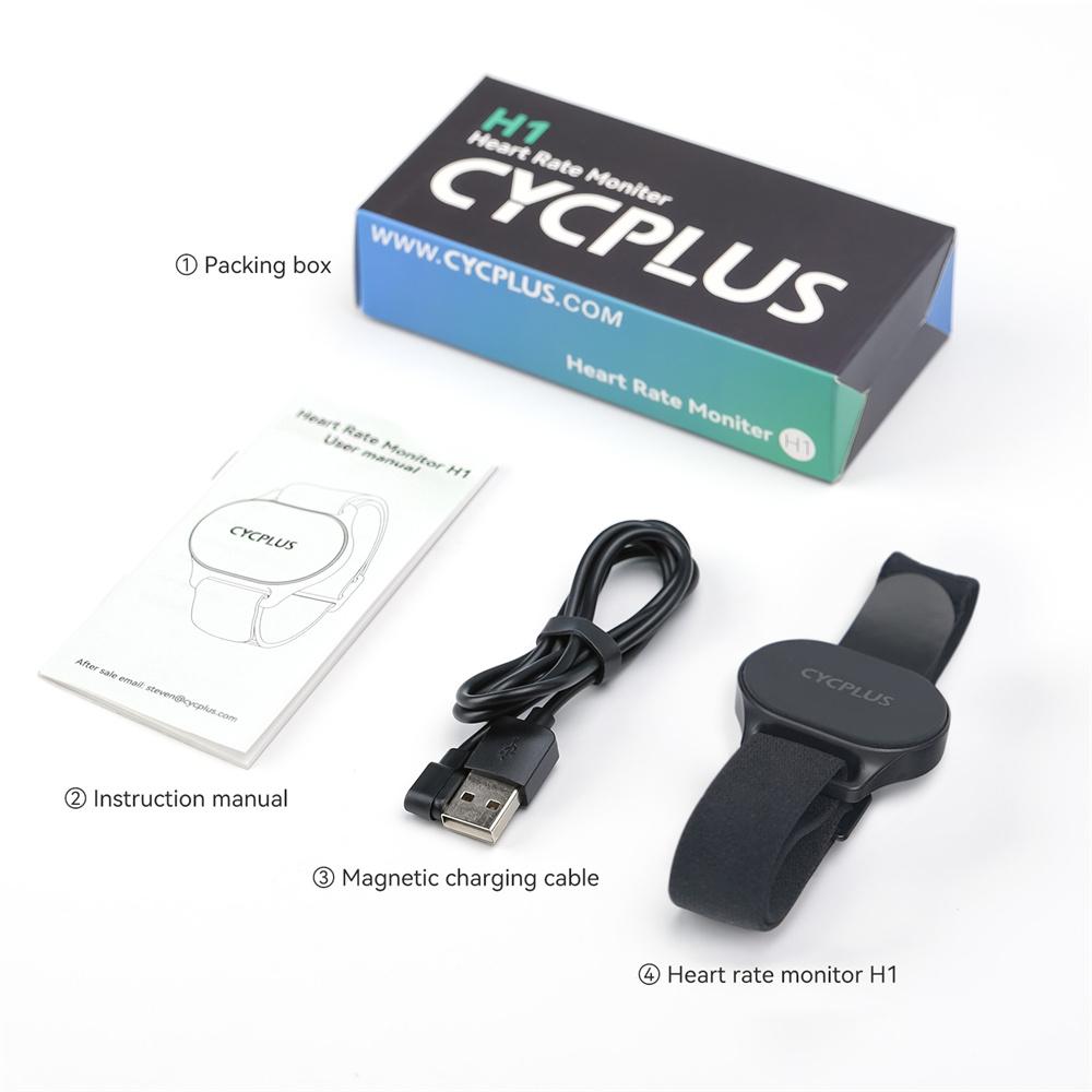 CYCPLUS H1 Heart Rate Monitor BLE ANT+ Wireless Heart Rate Sensor Armband Hand Strap IPX6 Cycling Accessories H1