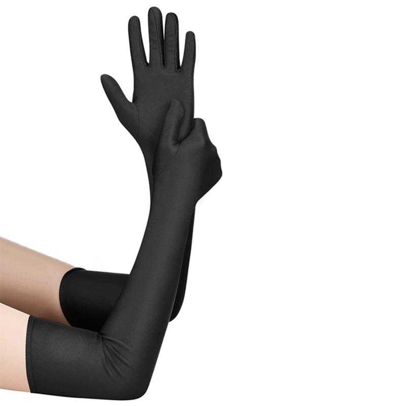 1 pár Rukavice Kostým Večerní Ochrana před sluncem Vysoce elastický Spandex Svatba 53cm Cosplay