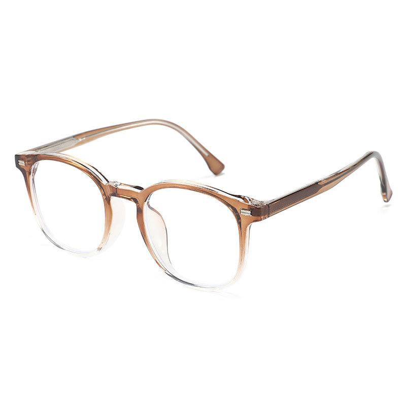 Tr90 Anti-Blue Glasses Frame, Flat Glasses Computer Glasses, Fashionable Decorative Retro Myopia Glasses Frame For Women