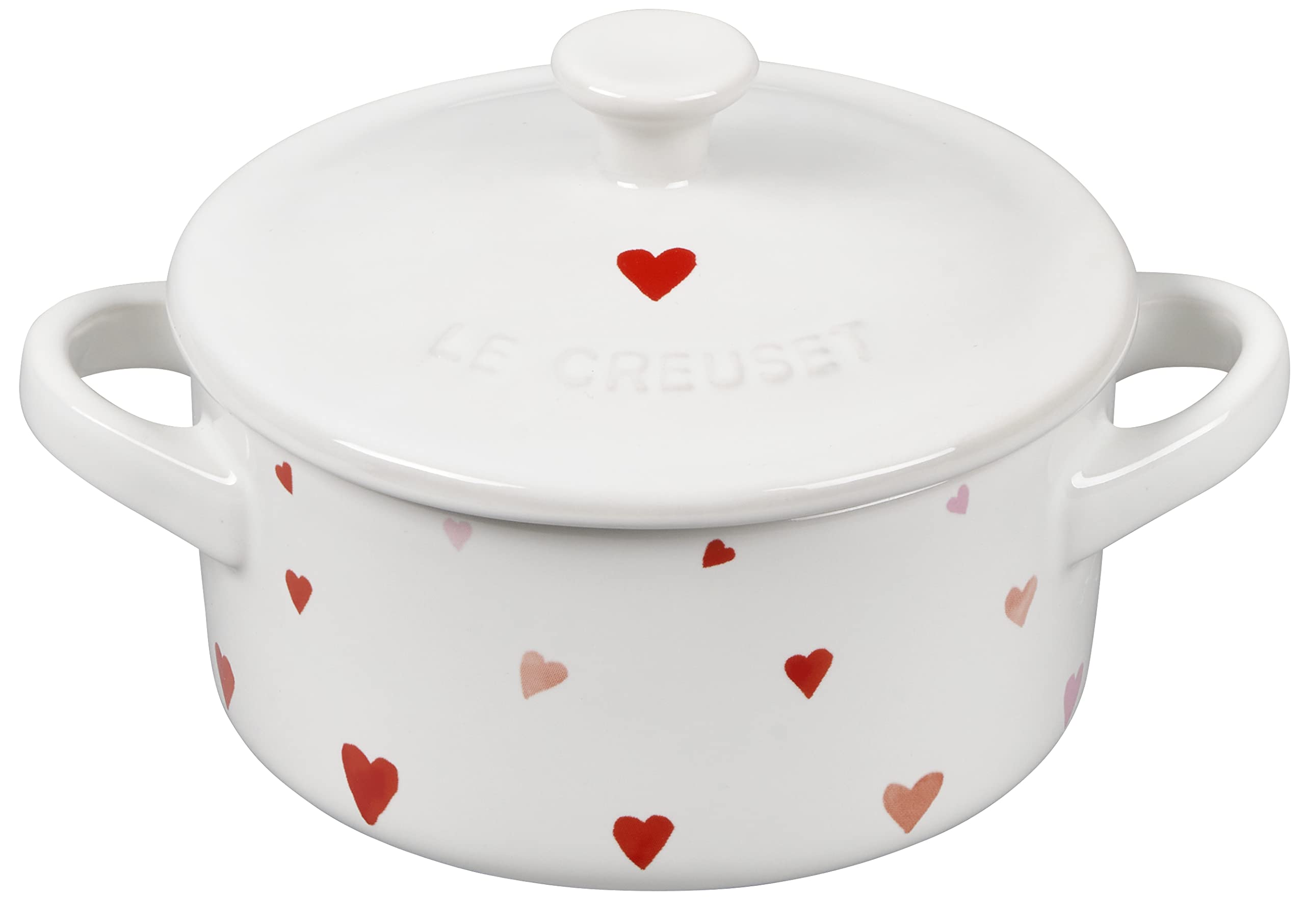 

Le Creuset Mini Cocotte, Heart-Shaped, White, Heat-Resistant, Microwave- and Oven-Safe [Official Japanese Product]