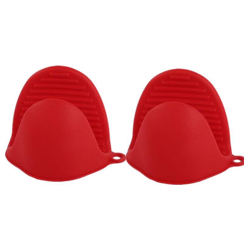 Heat-Resistant Non-Slip Silicone Baking Gloves: Anti-Scald, Waterproof, Thickened for Microwave Oven Use