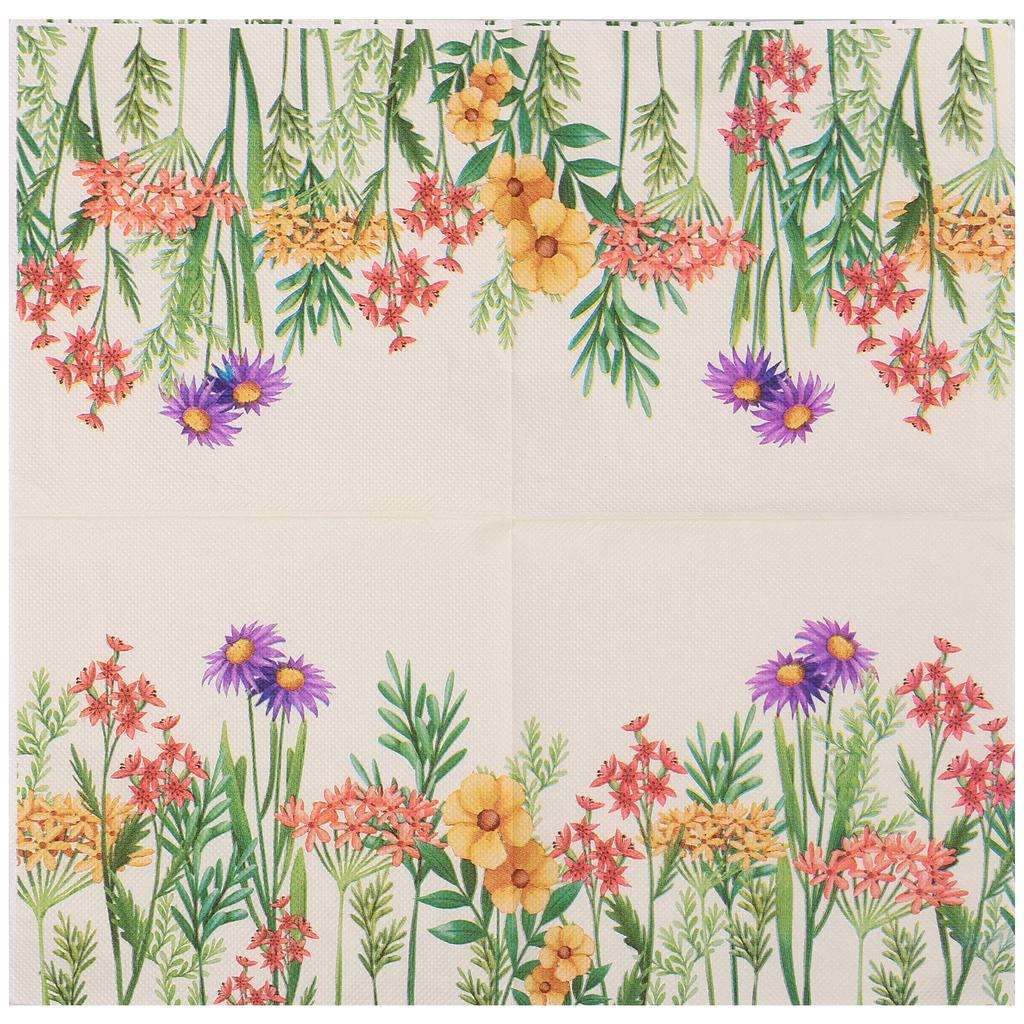 100Pcs Flower Paper Napkins Reusable 2-Layer Retro Floral Guest Napkin Decorative Party Dessert Dinner Napkins for Party