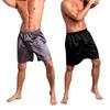Men Beach Shorts Satin Soft Solid Color Underwear Elastic Waist Sleeping Plus Size Loose Pajamas Bottoms Men Clothes