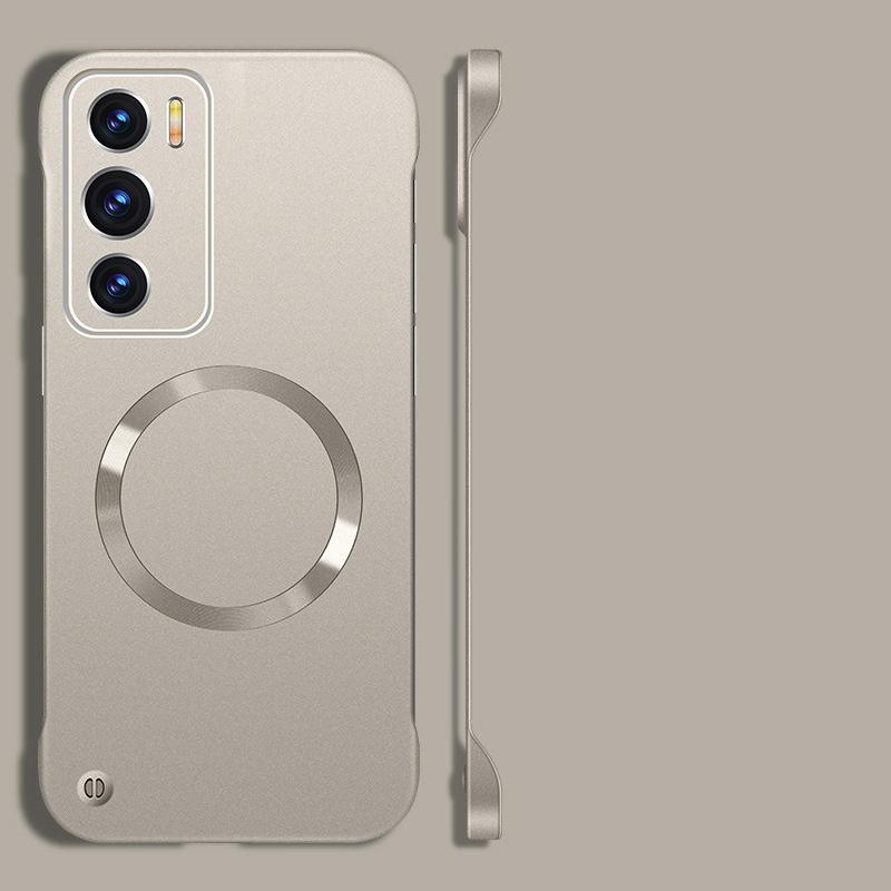 

Магнитный безрамочный матовый чехол для телефона Oppo Find X7 Ultra для Magsafe Magsafeing Cover для OPPO Reno 12 Pro Borderless Hard PC Protection Back Cover Reno 12 Pro золотой