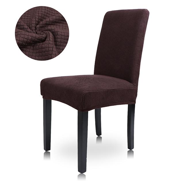 Airldianer Jacquard Plain Dining Chair Cover Spandex Elastic Chair Slipcover Case Stretch Chair Cover For Wedding Hotel Banquet3