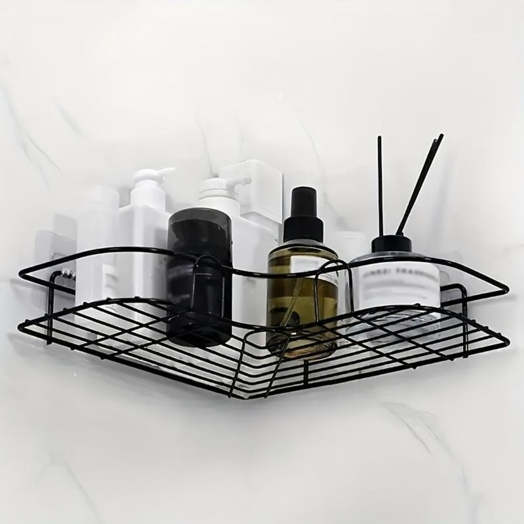 Anti Rust Stainless Steel Wall Mounted Shower Rack with Multiple Compartments, Wall Mounted Bathroom Storage Rack,shampoo, Conditioner,cosmetics Shelf