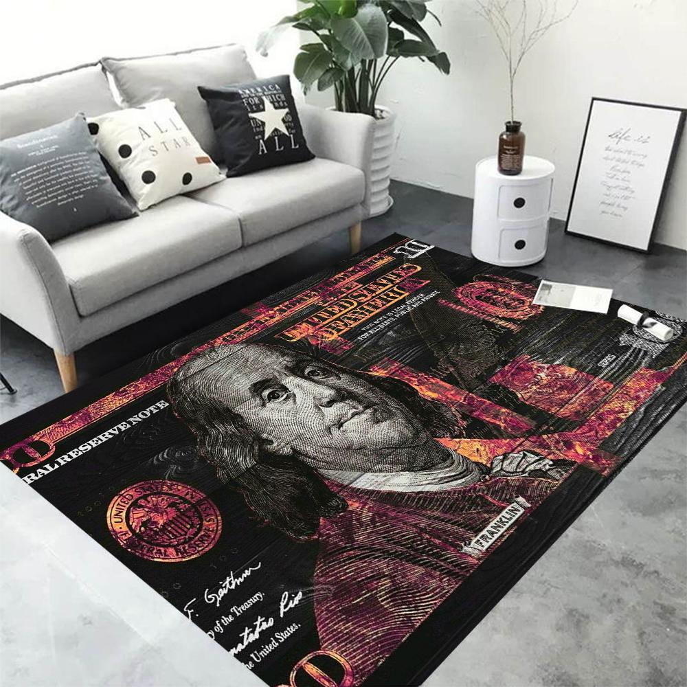 Dollar Bill Carpet Mat Rug - Artistic Design Home Decoration Floor Mat for Living Room Rugs for Bedroom Carpets for Living Room