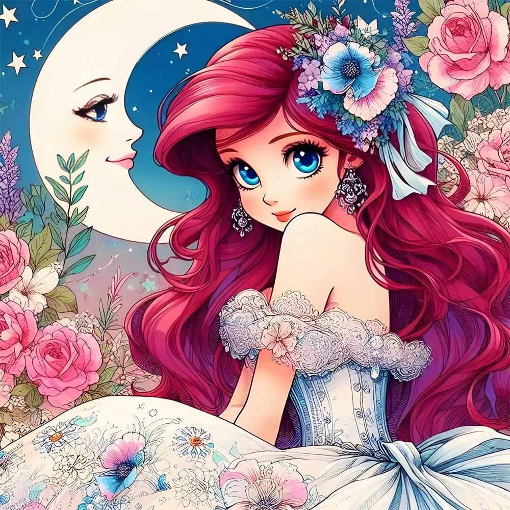 Disney 5D Diamond Painting Princesses Cross Stitch Mosaic Kit Home Decoration Wall Sticker DIY Handmade Gift