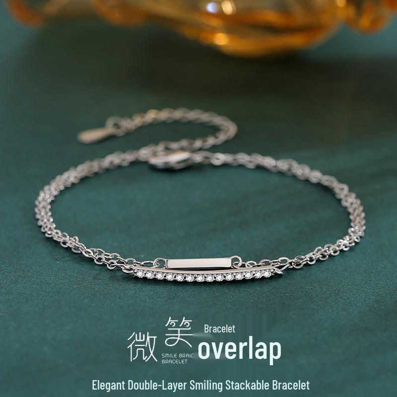 Double-Layer Stacked Bracelets: Women’s Elegant European & American Style - Simple, Luxurious, Chic INS 520 Jewelry