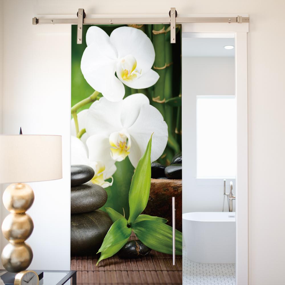 3D Forest Scenery Door Sticker - Removable Vinyl Mural, Nature Pathway Adhesive Door Wallpaper for Home Decor