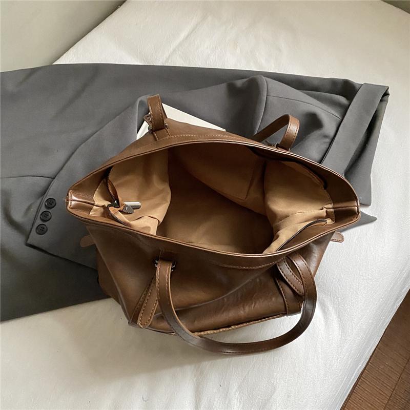 Large Capacity Faux Leather Tote Bag Women Shoulder Bag Everyday Use Work and Casual Bag