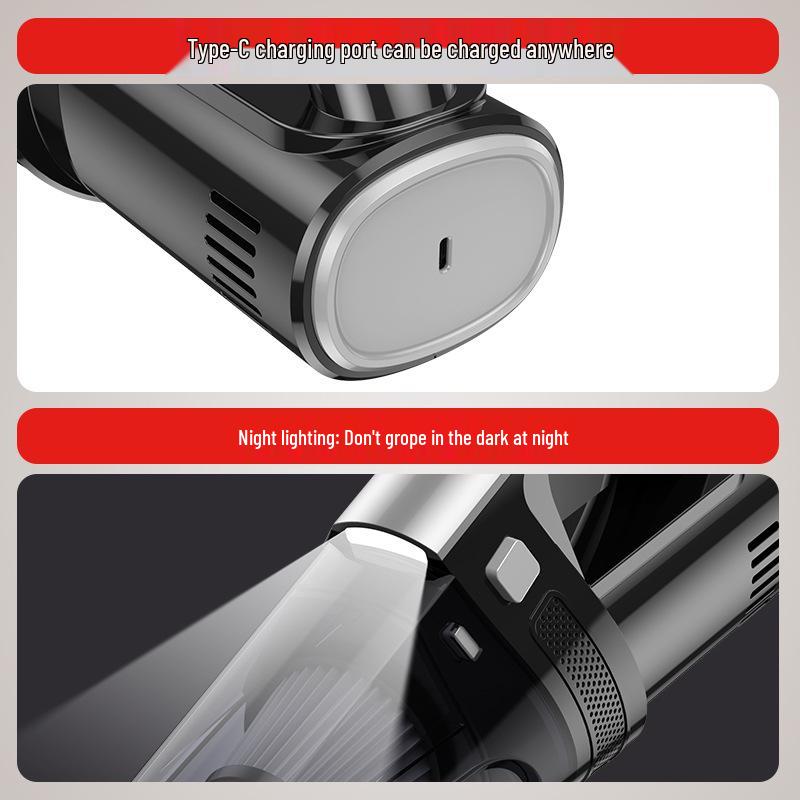 Wireless Handheld Vacuum Cleaner for Home & Car - Long Battery, High Power, Strong Suction