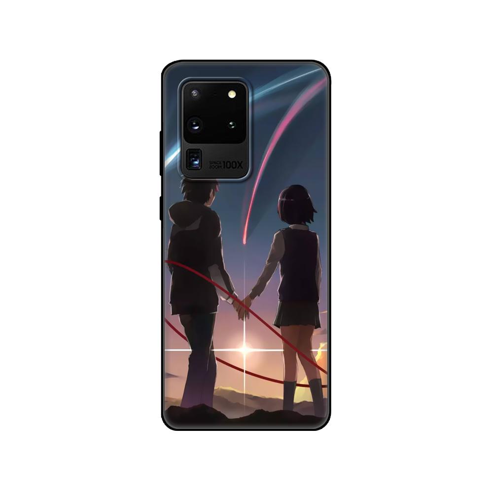 Black tpu Case For Samsung galaxy S20 /S20 PLUS/S20 ultra/S20+ /S20FE back cover Your Name