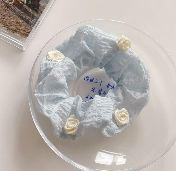 Zhao Lusi Korean-Style Large Intestine Hair Scrunchie - High-End College-Style Sweet Women's Hair Tie