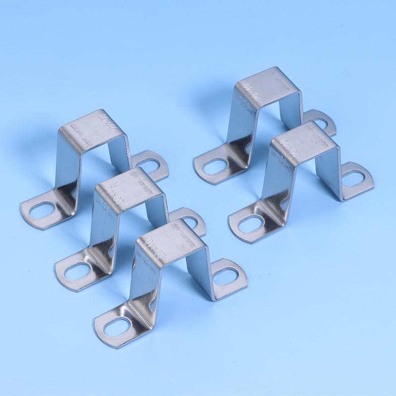 5Pcs Thickened U-Shaped 304 Stainless Steel Horseback Tube Saddle Clip Buckle Throat Hoop Ohm Tube Card Pipe Fixing Clamps