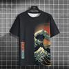 Vintage T-Shirt for Men Short Sleeve Ukiyoe Harajuku Print Tops Clothes Casual Tees Oversized Summer T-Shirt Male Sweatshirt
