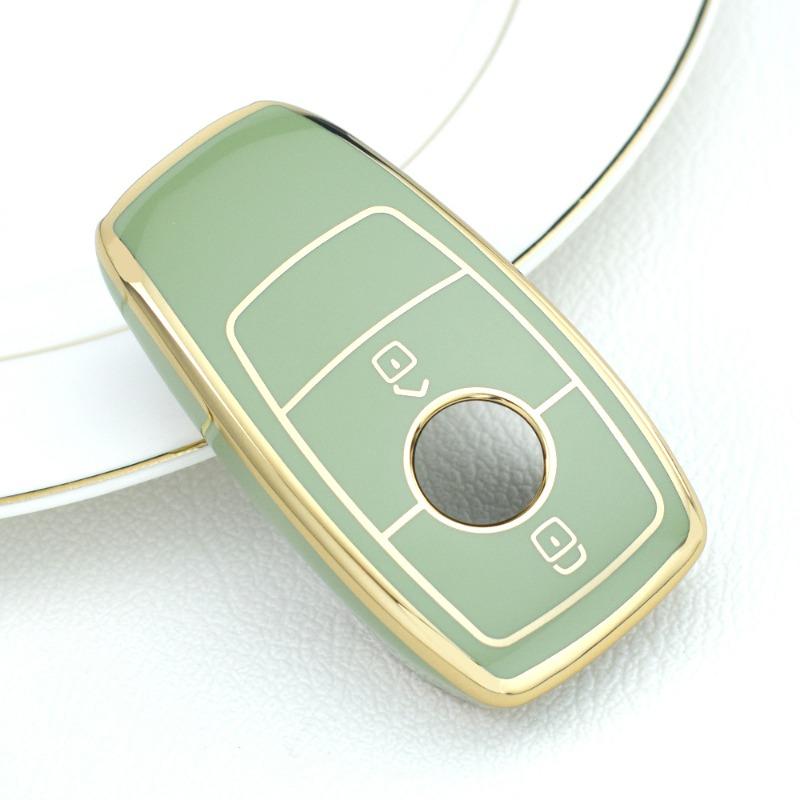2 Buttons Tpu Car Key Case For Mercedes Benz A C E S G Class Glc Cle Cla W177 W205 W213 W222 X167 Amg Key Cover Keychain Set
