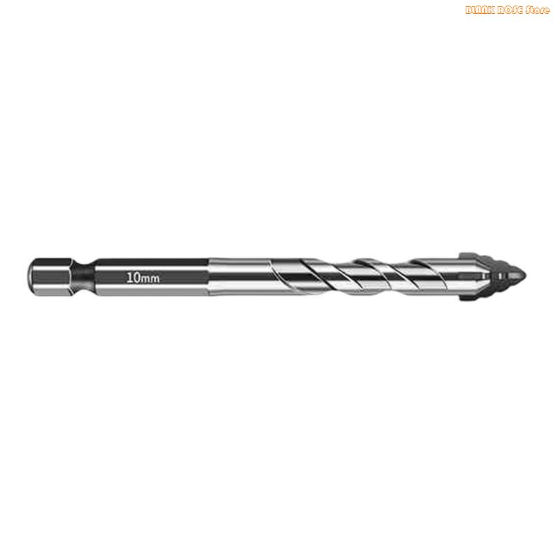 K1AE 6/8/10/12mm Eccentric Drill Bits Four Eccentric Twist Drill Bit Set High Hardness Bevel Tip Serrated Drill Bits