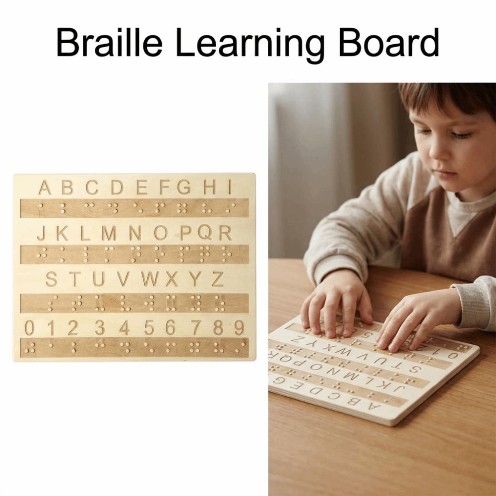 Efficient Braille Learning Board Thickened Braille Self-Learning Tool  Adult Beginner