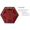 Checker Glass Marbles Wooden Tabletop Game, Chess, Card Game, Competitive Puzzle Toy with Drawer-style Storage.