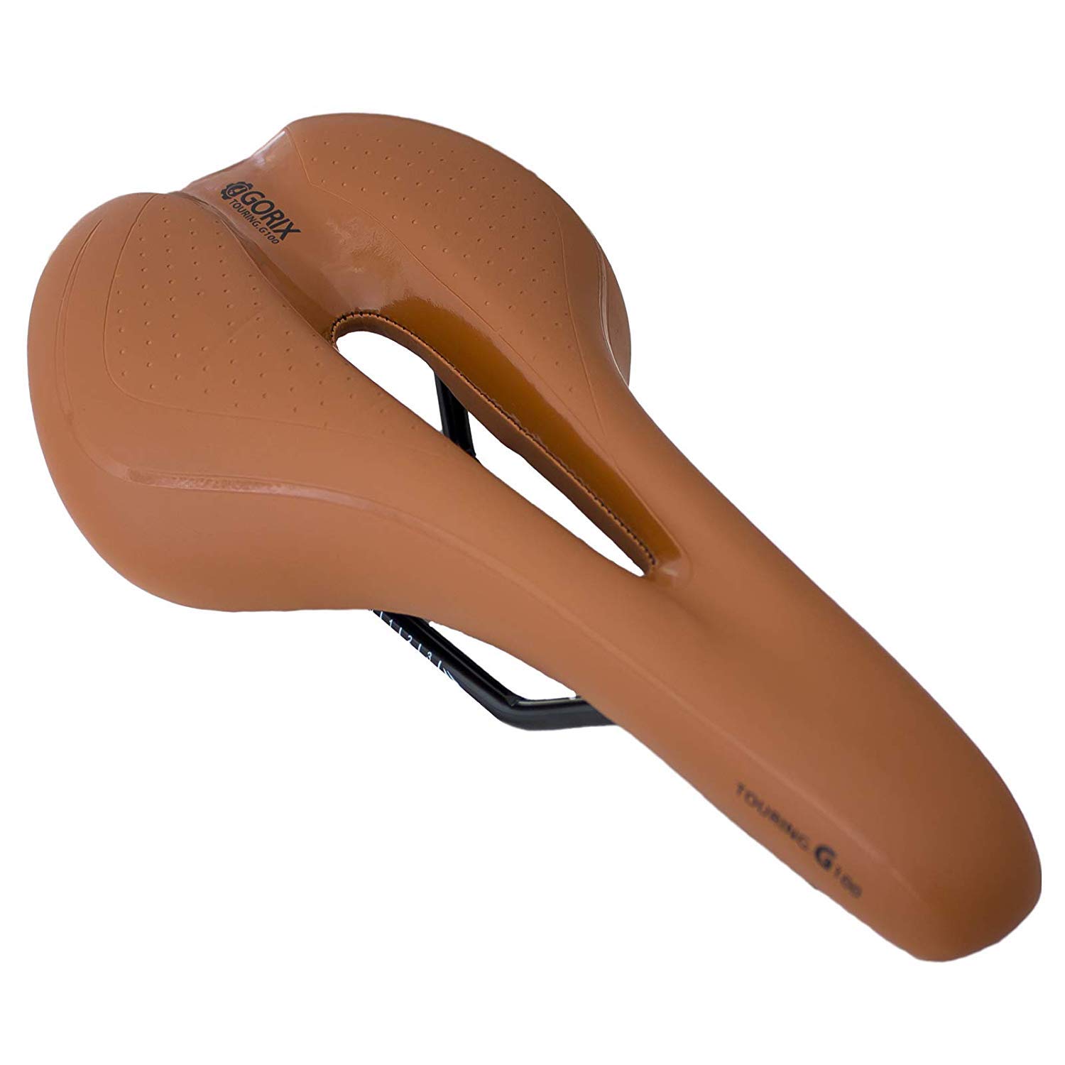 GORIX Bicycle Memory Soft (Gorix) Saddle, Brown, Cushioned, Foam, [Thick Cushion, Type, Stylish] (Light Brown) GX-C19