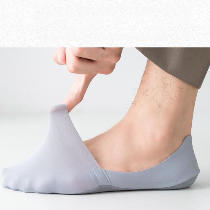 Herren Sommer Unsichtbare Bootssocken Passendes Casual Socken Paket Männlich Frühling Silikon Rutschfest Flach Bequeme Baumwollsocke