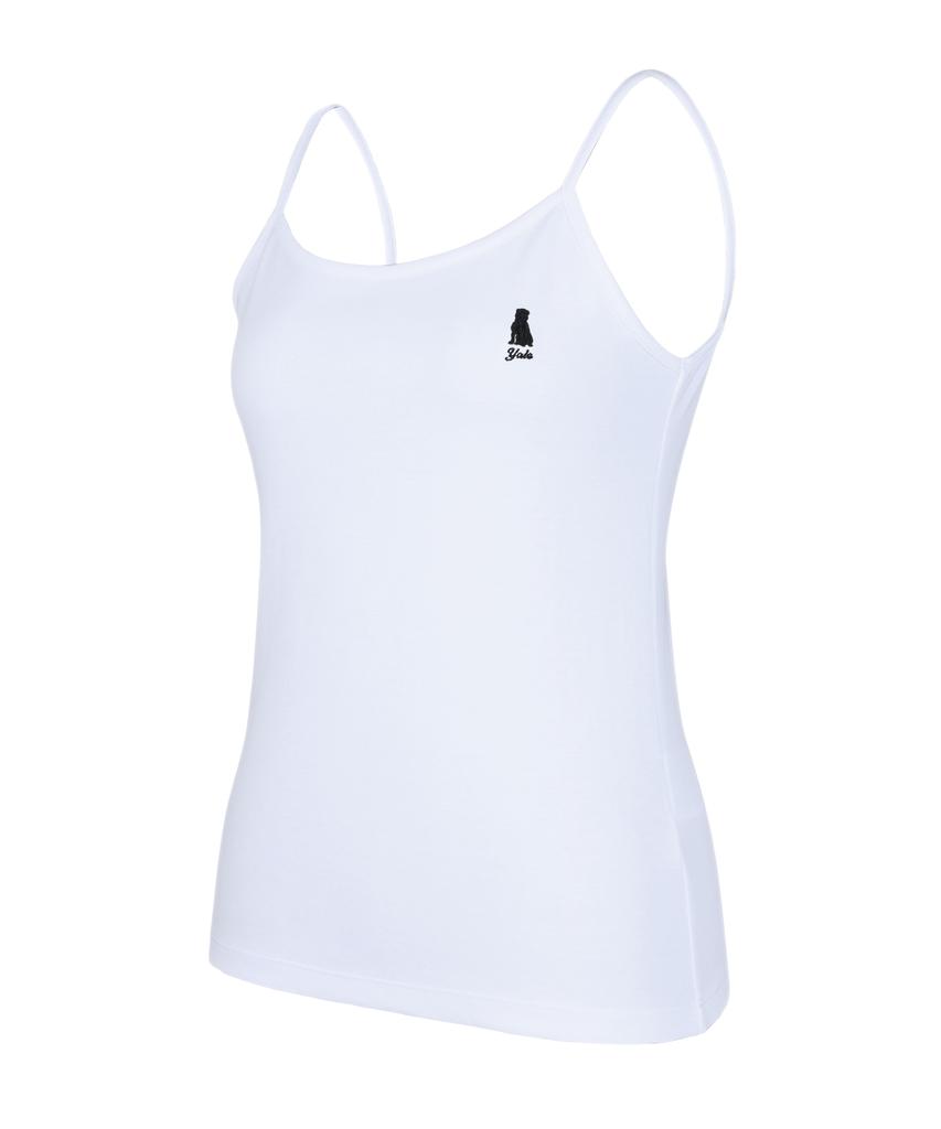 YALE 2-Pack Women'S Cool Cotton Basic Sleeveless White