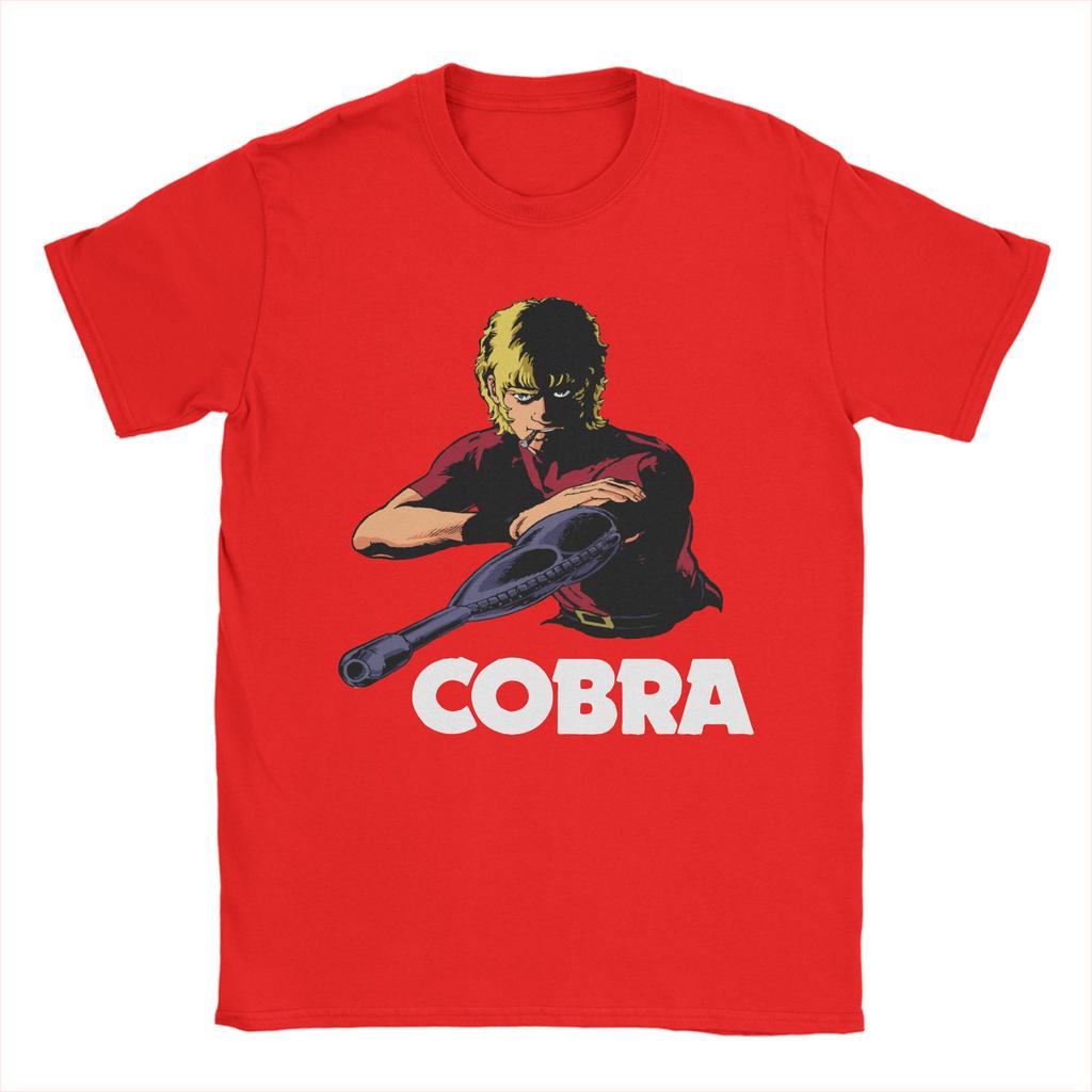 Space Adventure Cobra T Shirt Mens 100 Cotton Casual TShirts Round Neck Manga Anime Tee Shirt Short Sleeve Clothing Graphic