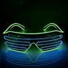 Wireless LED Glowing Glasses Double Colors Luminous Glasses Fluorescent Glasses  Club Props