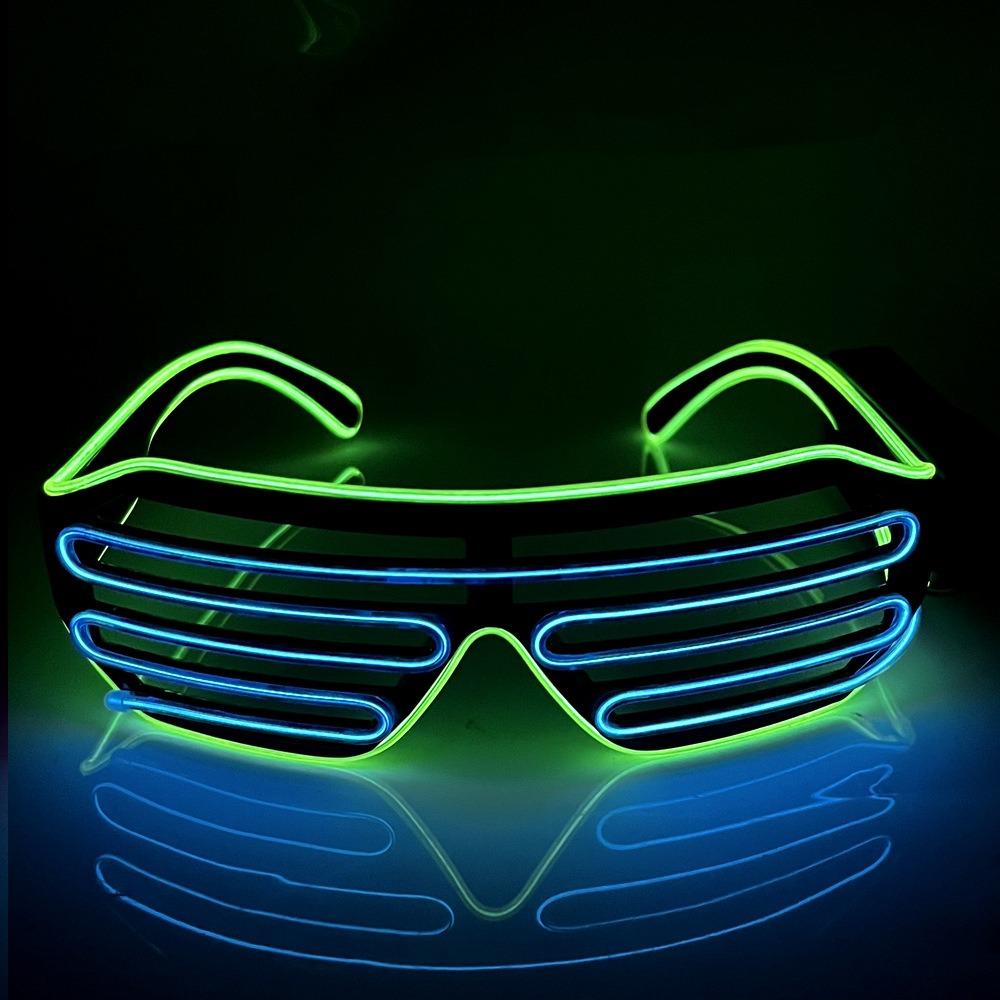 Wireless LED Glowing Glasses Double Colors Luminous Glasses Fluorescent Glasses  Club Props