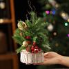 Christmas Tree Desktop Artificial Mini Xmas Tree Decor Red Berry Pinecone Green Home Fireplace Decoration Winter Navidad Gift