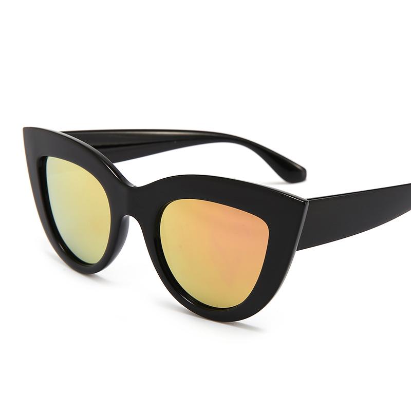 Big Cat Eye Ladies Sun Glasses Glasses Colored Eyeglasses Ladies Vintage Sun Glasses Female Black Pink Blue Cateye Sunglasses Designer Style Style