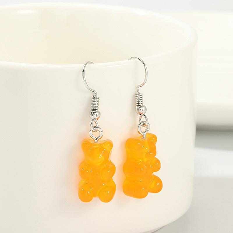 1Pair Dangle Earrings Velvet Gummy Bear For Women Birthday Gift
