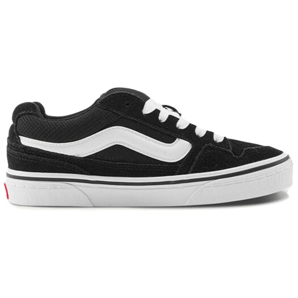 Vans Caldrone Fabric Leather Comfortable Casual Impact Resistant Durable Low Top Skate Shoes Women Sneaker Black VN0A2Z4ABA2