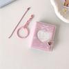 Pockets Portable Keychain Jewelry Photos Holder 1/2 Inch Mini Photo Albums For Photos Cards Small Album Book Photocard Holder