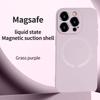 Applicable iPhone16PRO Liquid Silicone Magnetic Mobile Phone Case iPhone17 All-inclusive Lens Soft I15 Protective Case