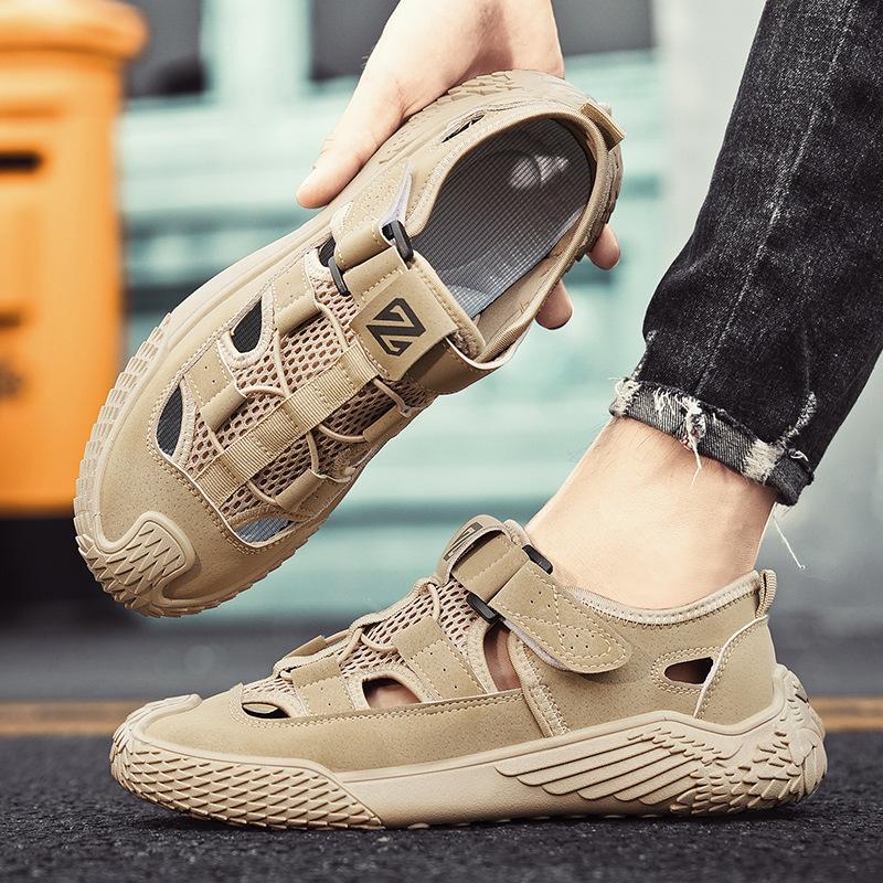 2025 Sommer Tasche Kopf Hausschuhe Herren Oberbekleidung hohl Strandschuhe Herren rutschfest Outdoor Casual Mode Sandalen