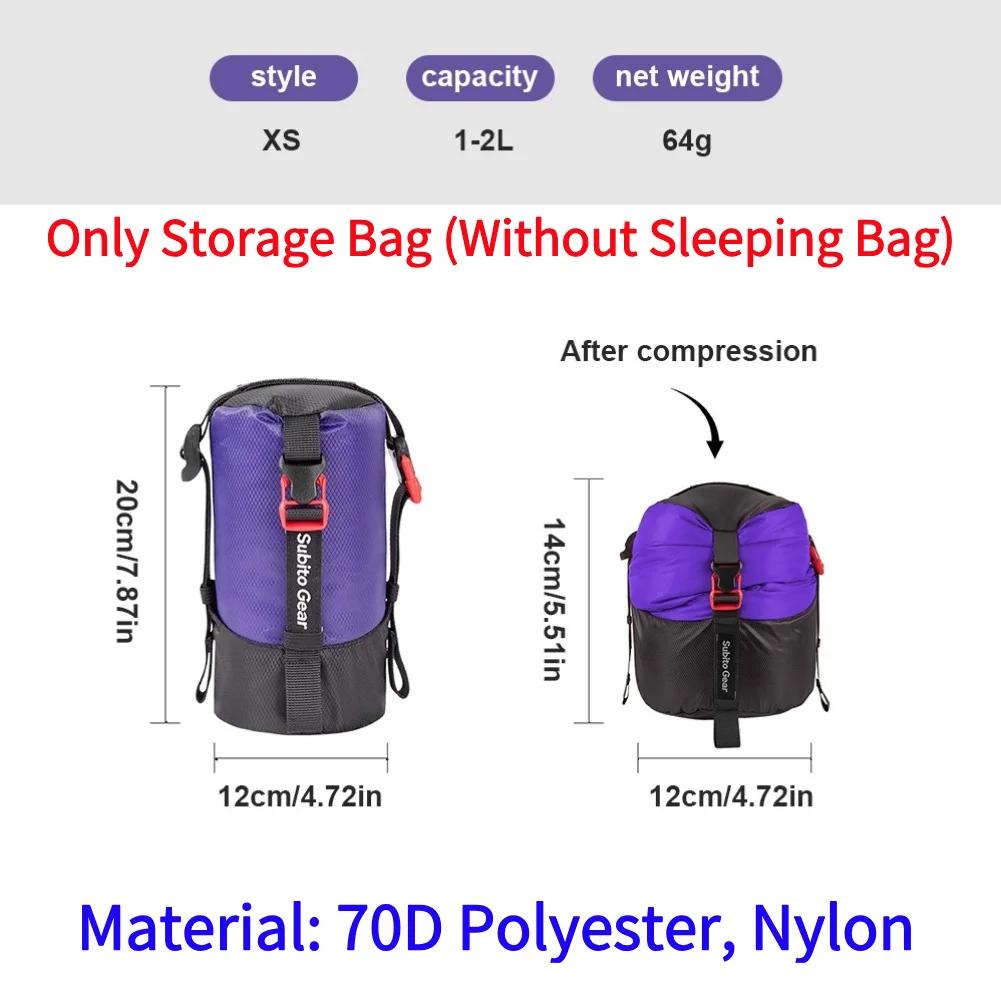 Outdoor Sleeping Bag Stuff Sack Waterproof Sleeping Bag Compression Storage Bag Large Capacity Space Saving for Camping Hiking