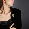 Bo Xin Yun Stylish Freshwater Pearl White Flower Brooch - Elegant Women's Luxurious Floral Pin Accessory