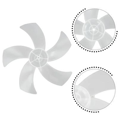 Pá de Ventilador de Plástico Doméstico de 16 Polegadas com 5 Pás com Tampa de Porca para Impulsor de Pedestal com Tampa de Porca Acessórios para Ventilador de Pedestal/Mesa