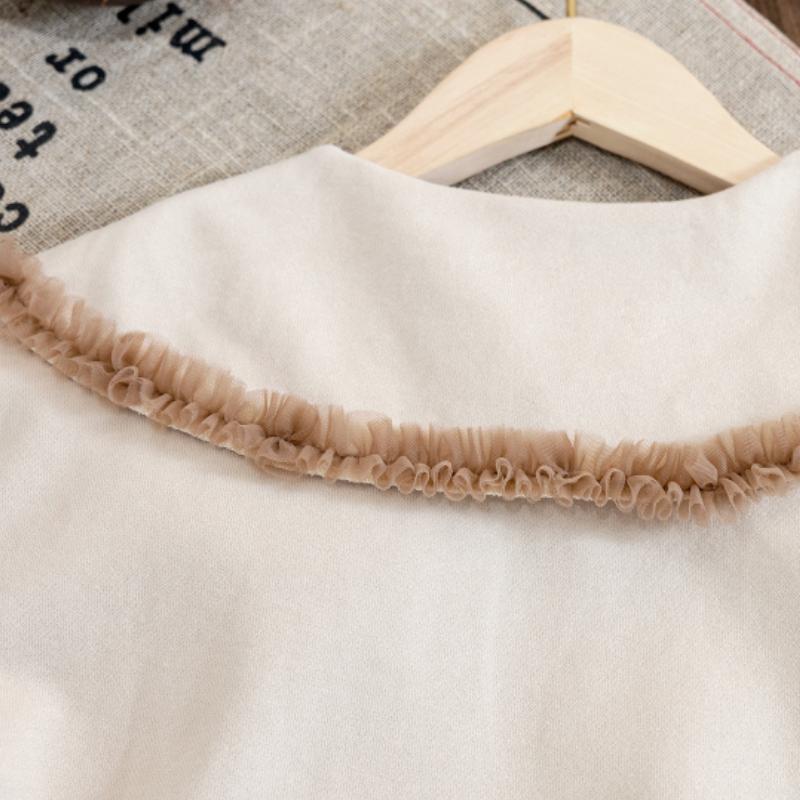 2025 New Korean Style Long Sleeve Girls Doll Collar Sweet Pullover Tops for Baby Kids Chic Spring Autumn Casual Wear Cute Outfit Children Fashion
