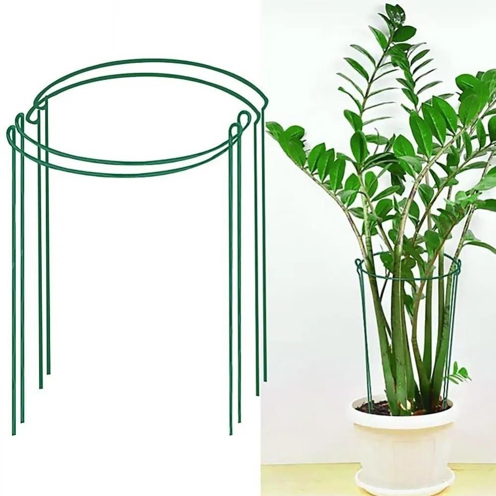 2PCS Prevent Lodging Plant Support Stakes Half-Ring Flower Support Rack Potted Plants