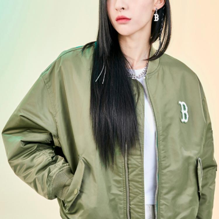 New MLB Puffer Jacket Winter Unisex Army Green 3AJPB0321-43KAS