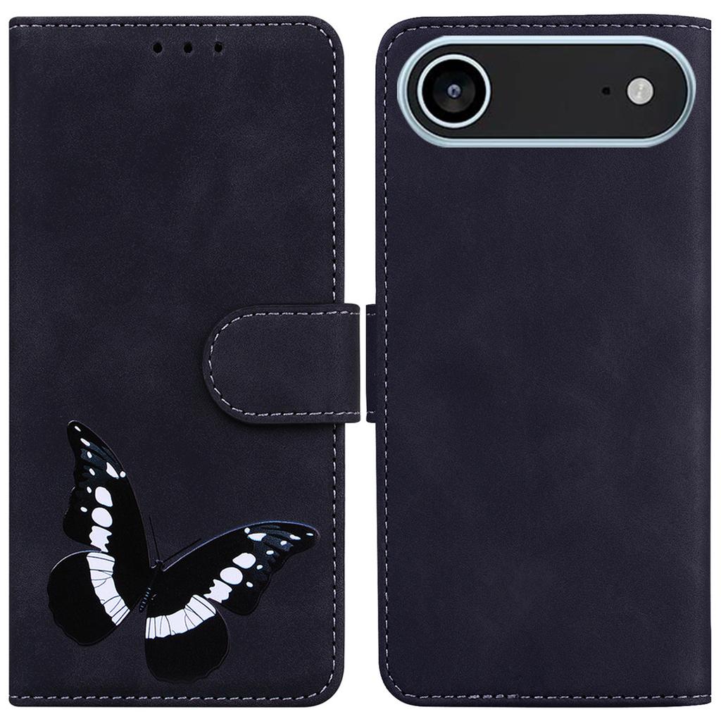For iPhone 17 Air Stand Case PU Leather Phone Cover Butterfly Printed