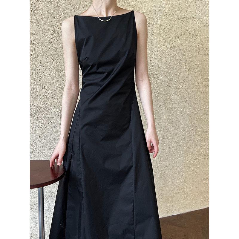 LUXI Elegant Off-Shoulder Waist-Cinched Slimming Dress - Summer 2025 Goddess Style