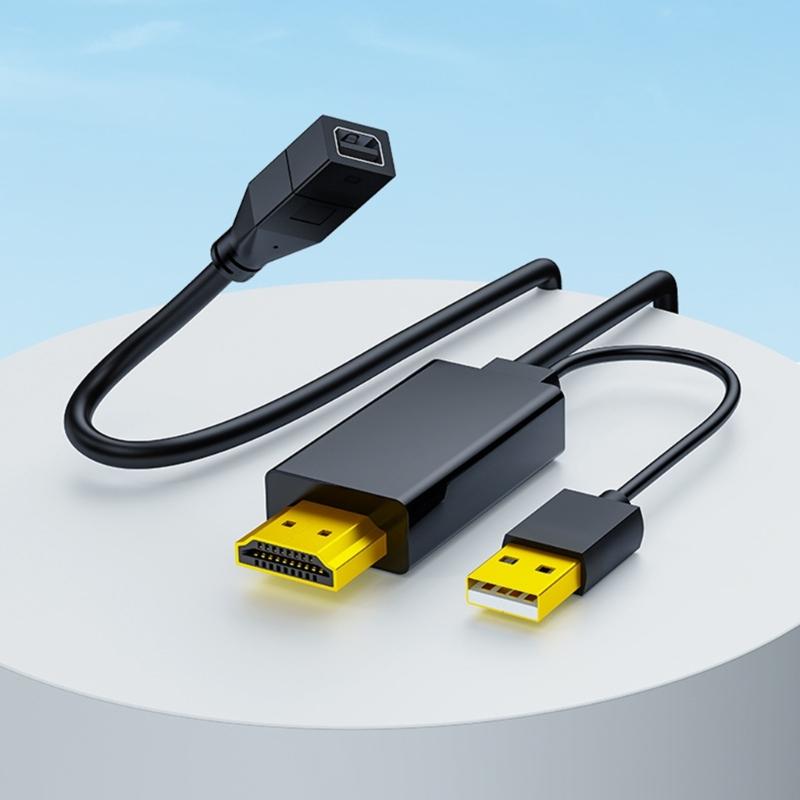 HDTV Male To Mini DP Female Video Cable 4K 60Hz Resolution Support Connection Cord For Monitors And Projectors