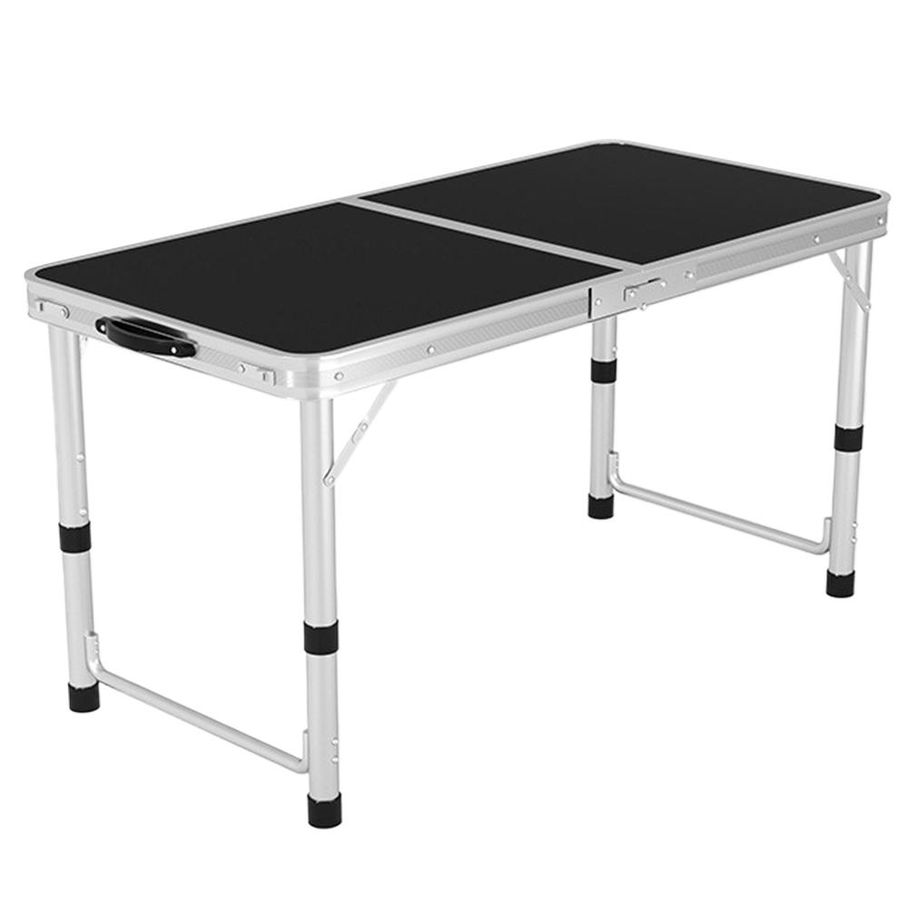 

Foldable Camping Table with Handle Adjustable Height Lightweight Folding Table Small Portable Picnic Table Side Tables BBQ Table чёрный