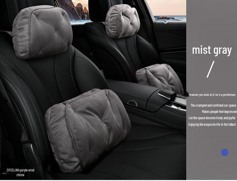 Purple Wind Chime Headrest & Lumbar Support Pillow for BMW 5 Series 530Le Zotye T300/T600
