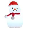 Snowman Tap Light Cute Christmas Lamp Rechargeable Silicone Touch Bedside Light Snowman Mood Lighting for Christmas Tree