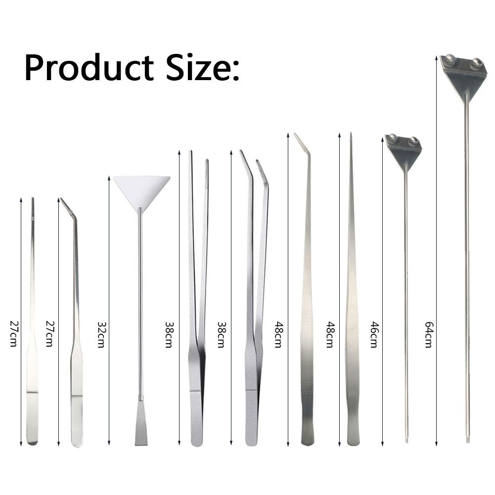 Aquarium Accessories Hard Stainless Steel Aquarium Tool Scissor Tweezers Plants Wave Scissors Fish Tank Shovels Cleaner Supplies